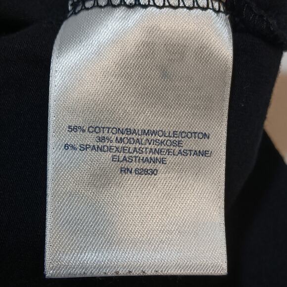 LANDS END Women's Large 14-16 Shaped Fit Turtleneck Stretch Black Cotton Modal - Picture 3 of 5